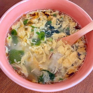 フリーズドライ卵スープで簡単！雑炊